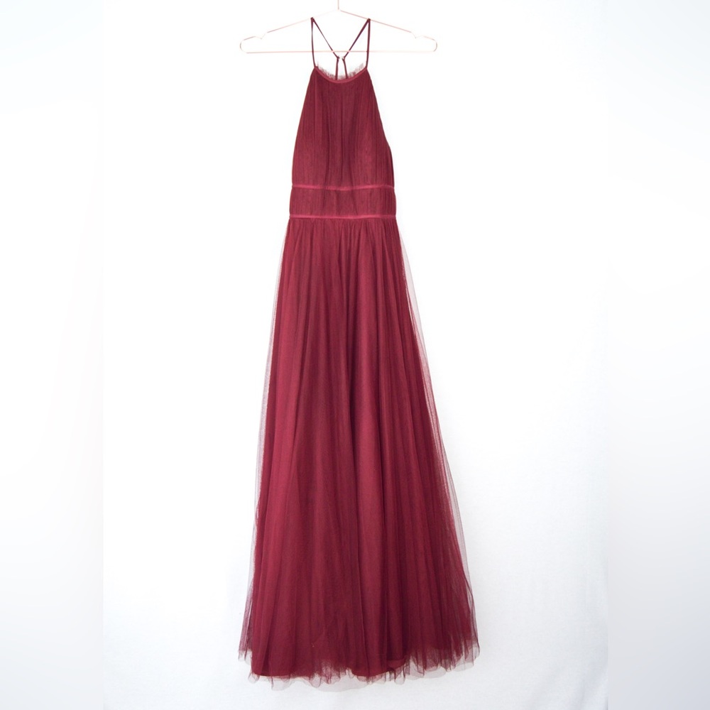 Jenny Yoo Helena Burgundy Size 6 Formal Dress - Picture 2 of 12